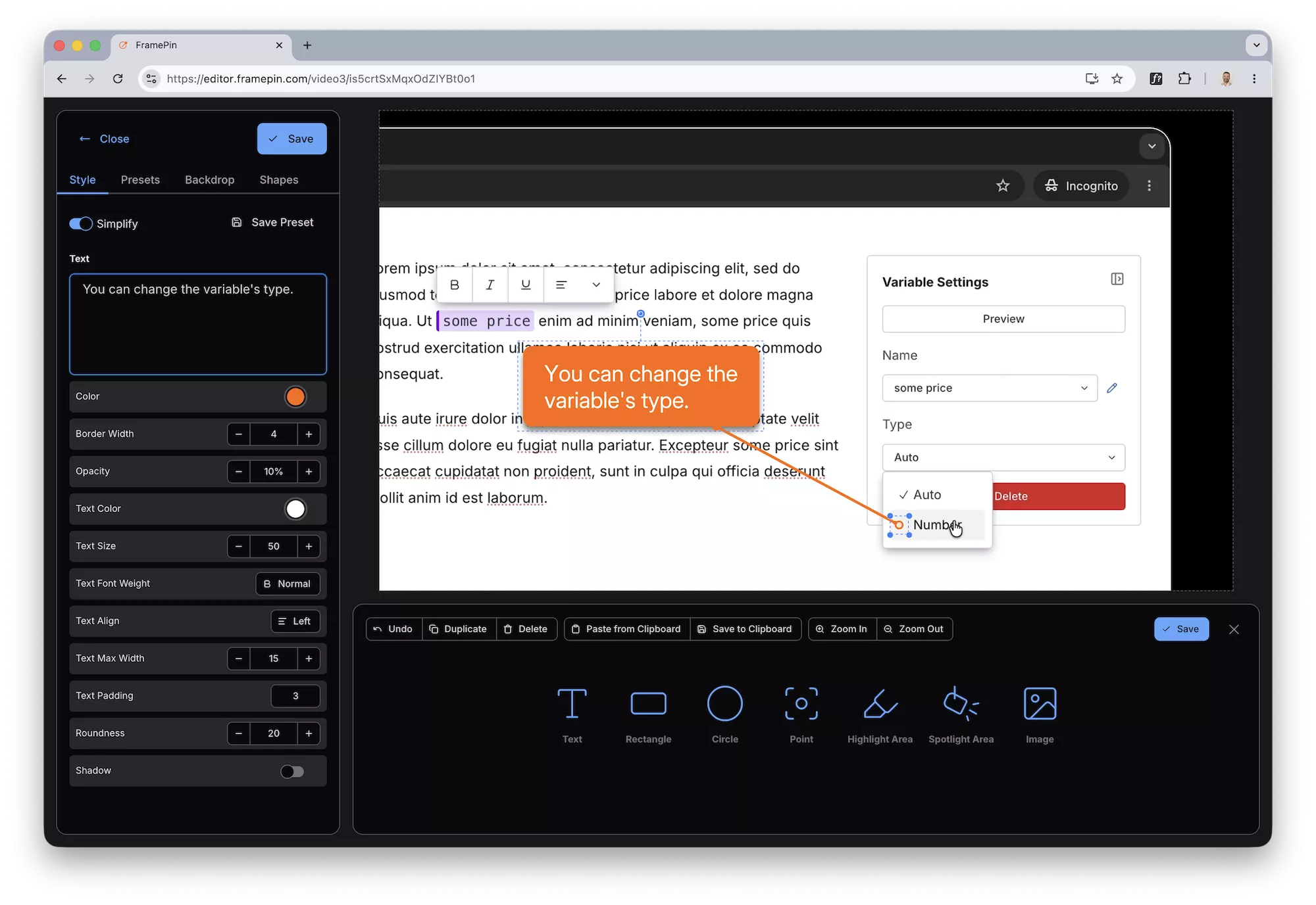 FramePin Editor - add callouts and arrows